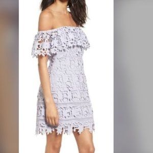 ASTR the Label Off the Shoulder Lace Minidress